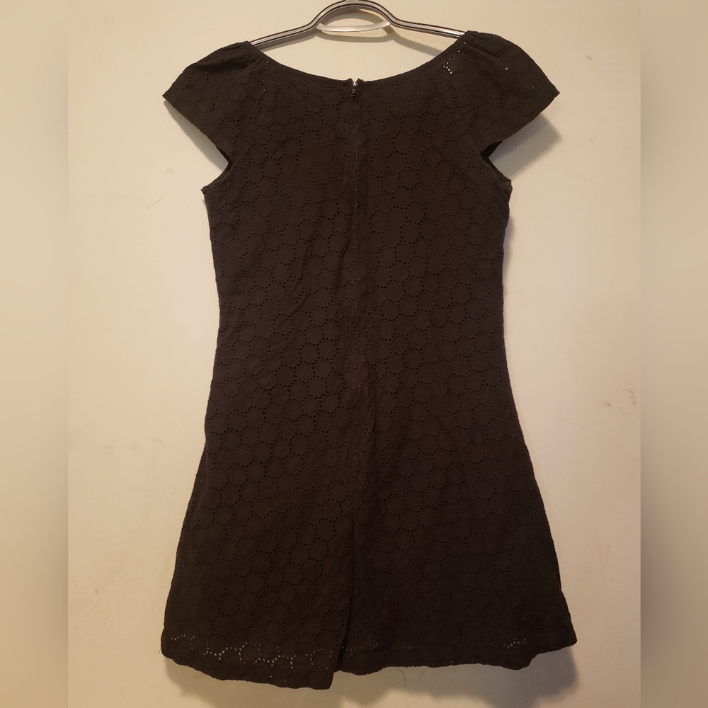 GHOSTS & ANGELS - Black Mini Dress - Dotted, Keyhole Tie-Up Front/Zip Back - Med - Picture 3 of 8